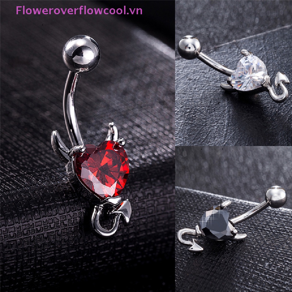 Khuyên RốN HìNh Tim ĐíNh Đá Xinh XắN