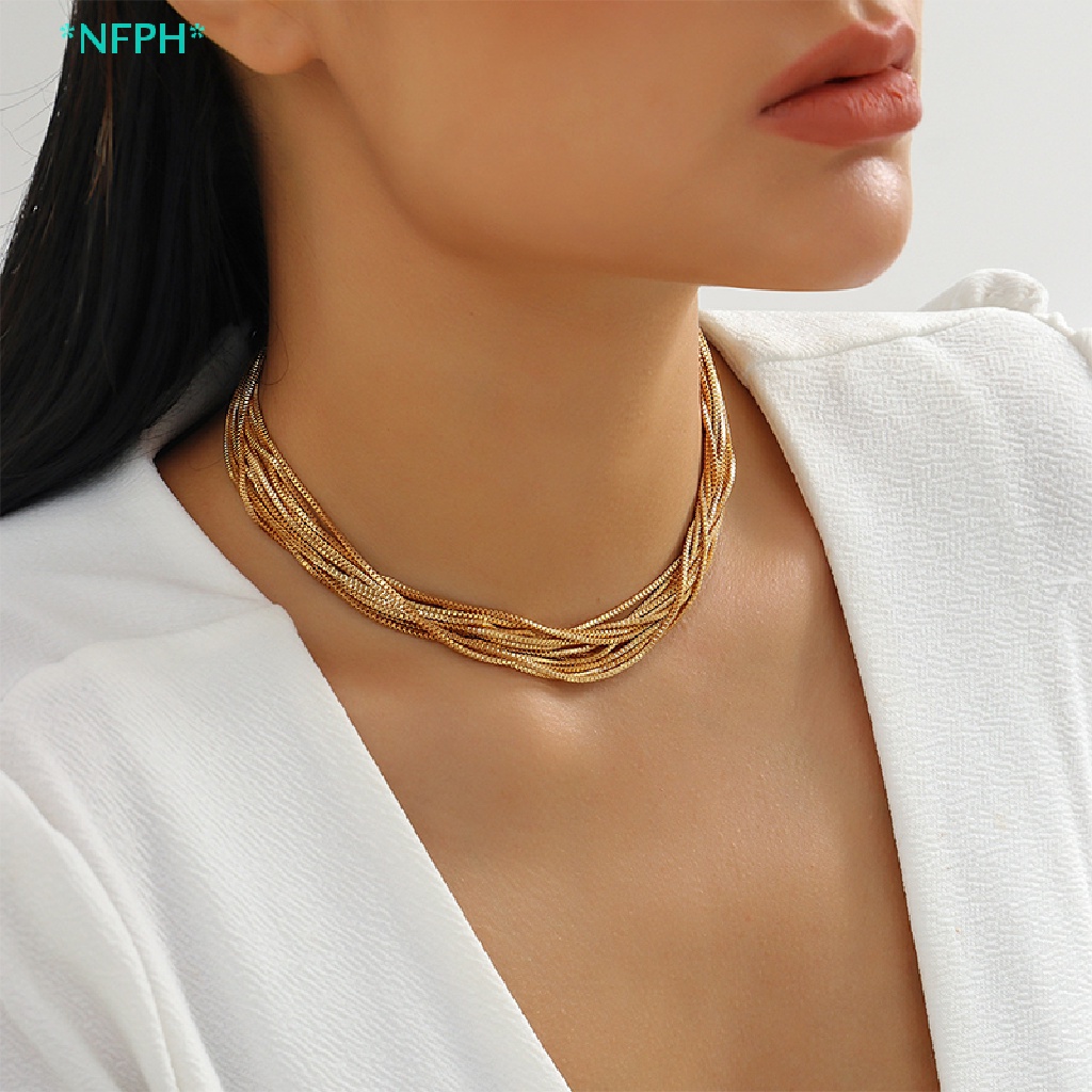 Vòng Cổ Choker Dây Xích Xoắn Phong Cách Gothic Thời Trang Cho Nữ Mới