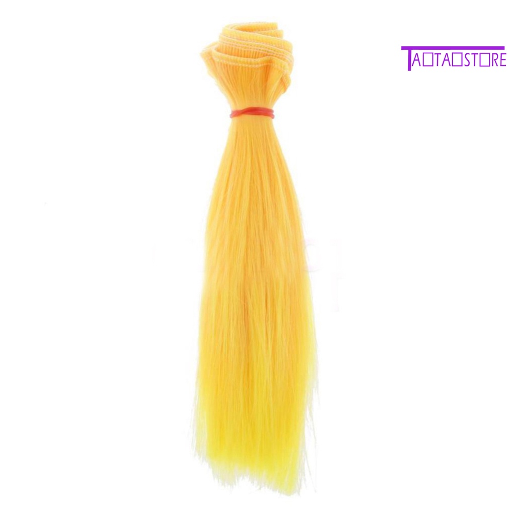 Tóc Giả Thẳng Dài 15cm Bằng Lụa Chịu Nhiệt Độ Cao Cho Búp Bê