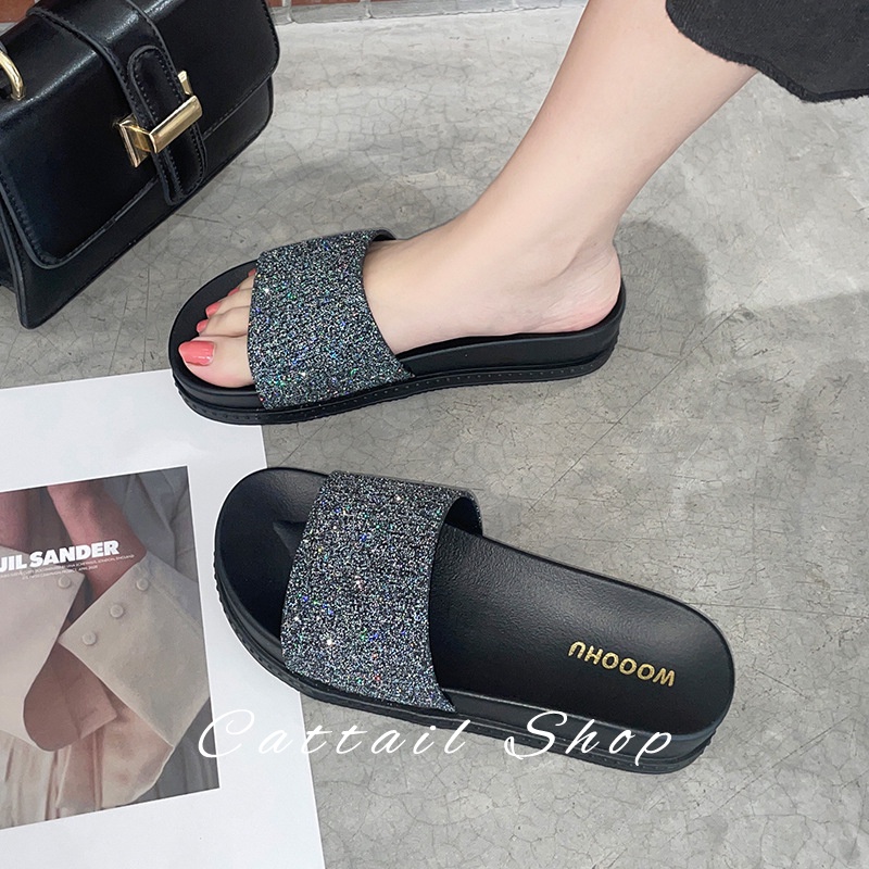 Cattail dép nữ dép bánh mì nữ dép bánh mì nữ Chống Trượt 040605