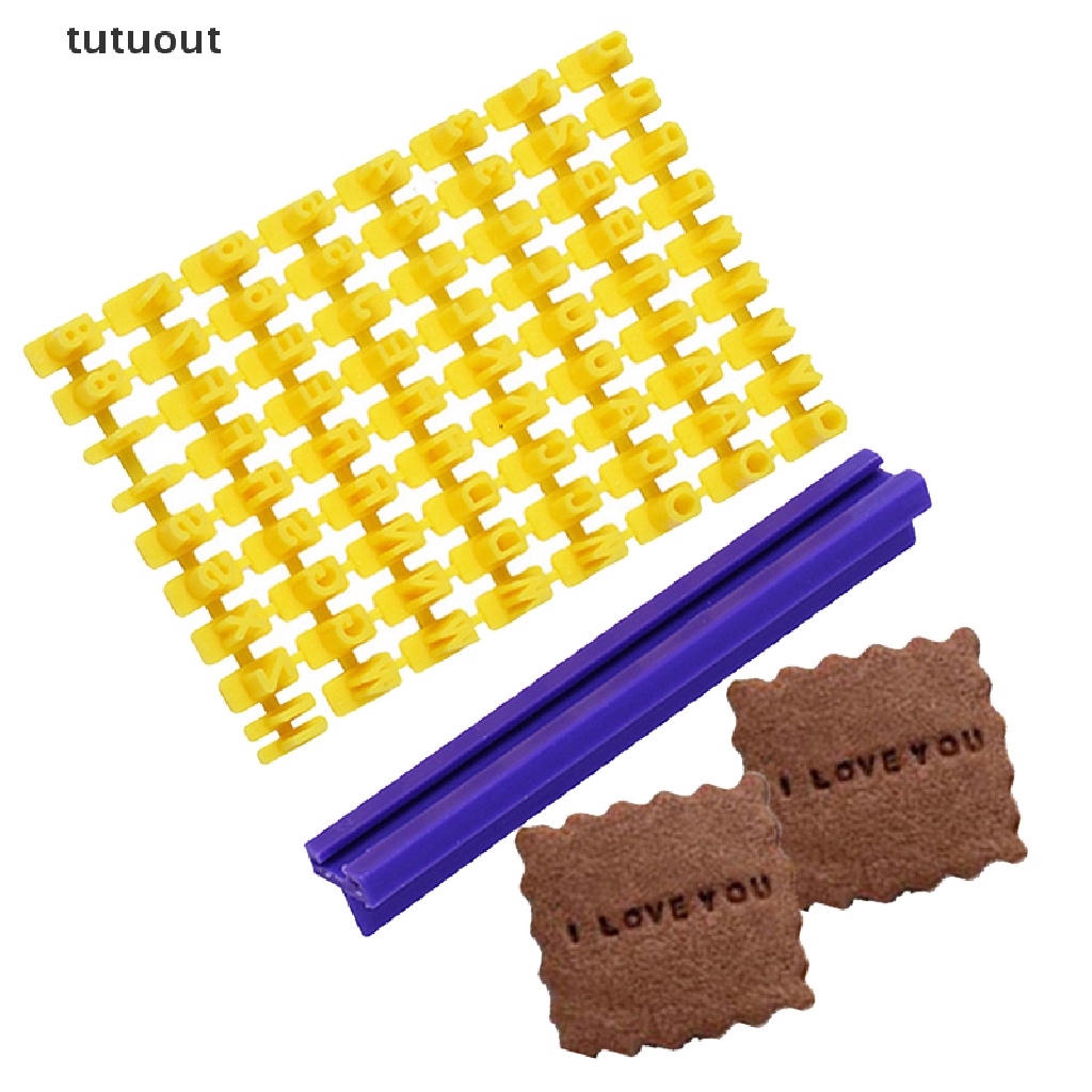 Bộ Khuôn Đất Sét Polymer Bằng Gốm In Nổi Hình Chữ Cái Và Chữ Số Nghệ Thuật Diy