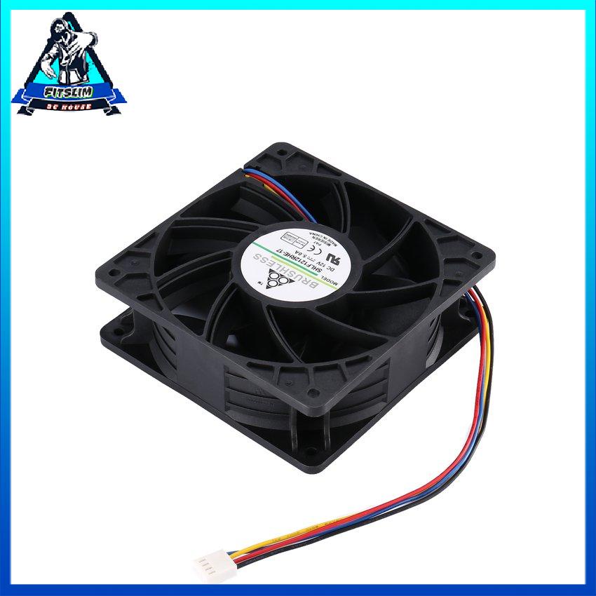 7500 Vòng/phút Dc12V 5.0A Thợ Mỏ Quạt Làm Mát Cho Antminer Bitmain S7 S9 4 Đầu Nối Không Chổi Than Thay Thế Tản Nhiệt Độ Ồn Thấp [U/1]