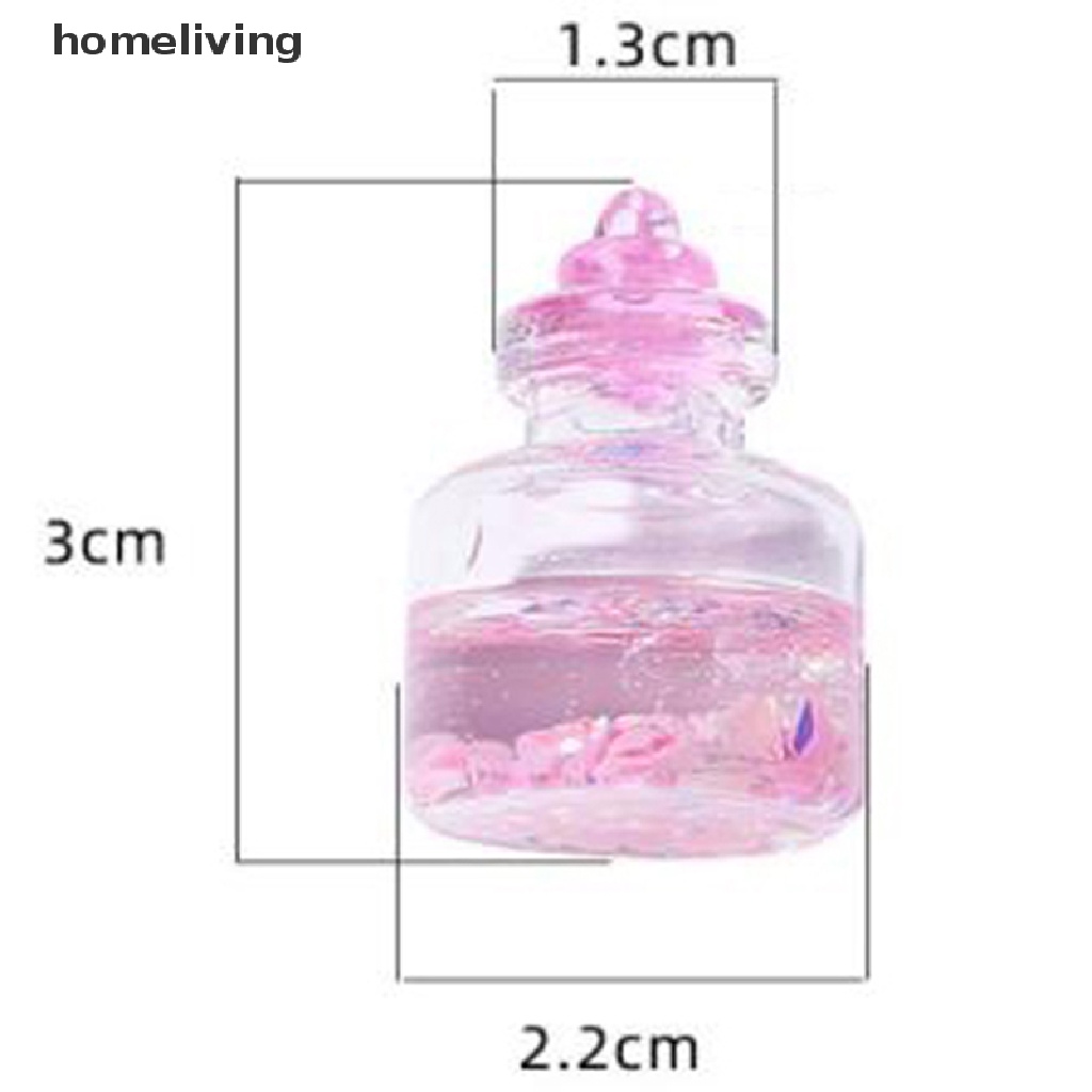 Bộ 2 Lọ Điều Ước Mini Bằng Nhựa Resin Dạ Quang Màu Sắc Ngẫu Nhiên Trang Trí Bảng Điều Khiển Xe Hơi