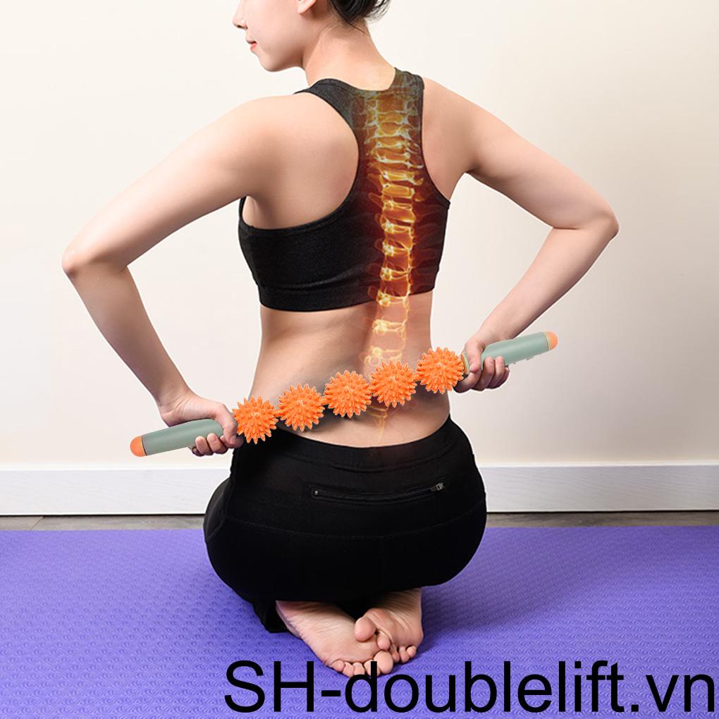 Thanh Lăn Mát Xa Cơ Bắp Kèm 3 Khối Bóng Hỗ Trợ Tập Yoga / Gym