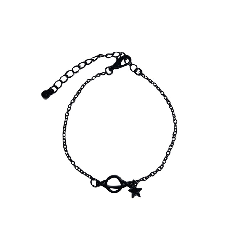 Vòng Tay Nữ Thiết Kế Ngôi Sao Hành Tinh Màu Đen Lạ Mắt