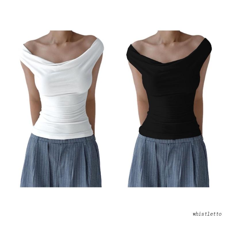 Áo Thun Không Tay Hở Lưng Màu Sắc Thời Trang Dành Cho Nữ