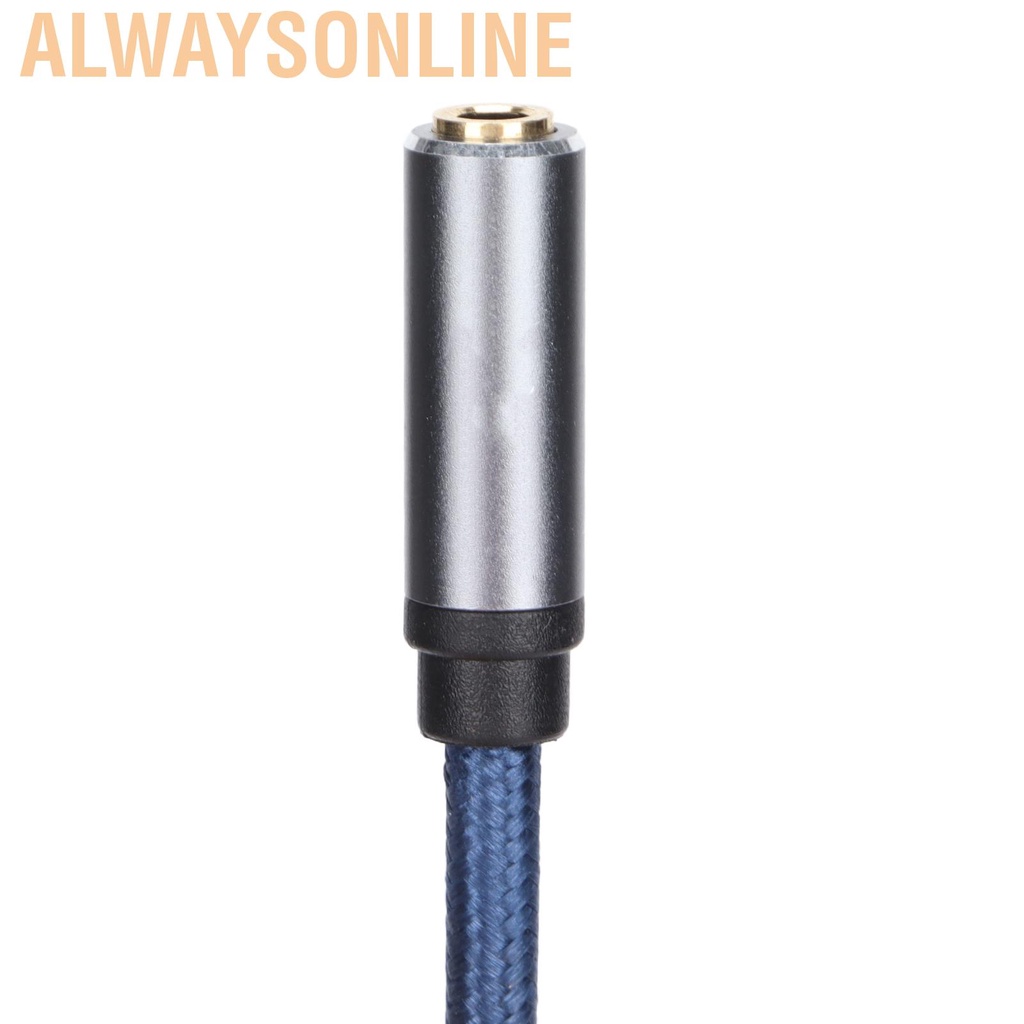 Alwaysonline 6.35mm Stereo Male To Dual 3.5mm Female Y Splitter Adapter Cable