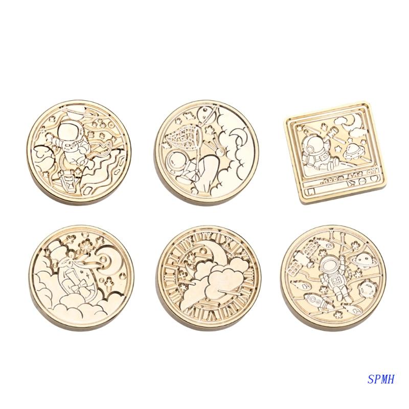 Đầu Con Dấu Sáp Hình Phi Hành Gia Dùng Trang Trí Sổ Tay / Nhật Ký DIY