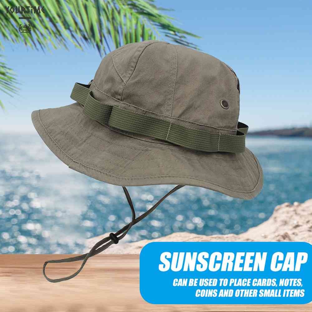 Nón Tai Bèo Chống Tia UV Bằng Vải Cotton Thoáng Khí Gấp Gọn Được Dành Cho Nam