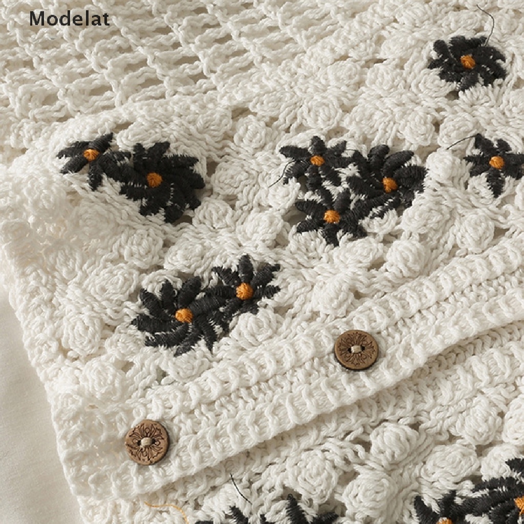 Áo dệt kim thêu GJCUTE MFC họa tiết phong cách dân tộc retro dành cho nữ