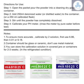 PH Meter Calibration Point 3 Type PH Buffer Powder Set Measure Calibration Solution Powder For PH Test Meter