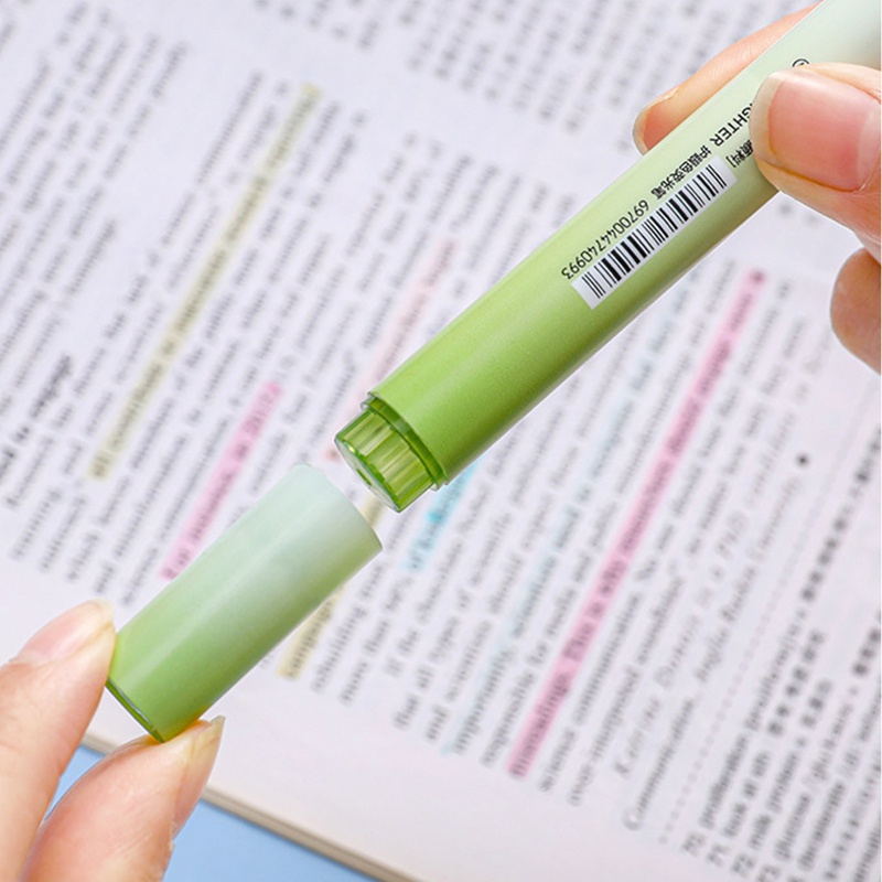 Set 4 Bút Dạ Quang Đầu Mềm Sức Chứa Lớn Màu gradient Cho Học Sinh