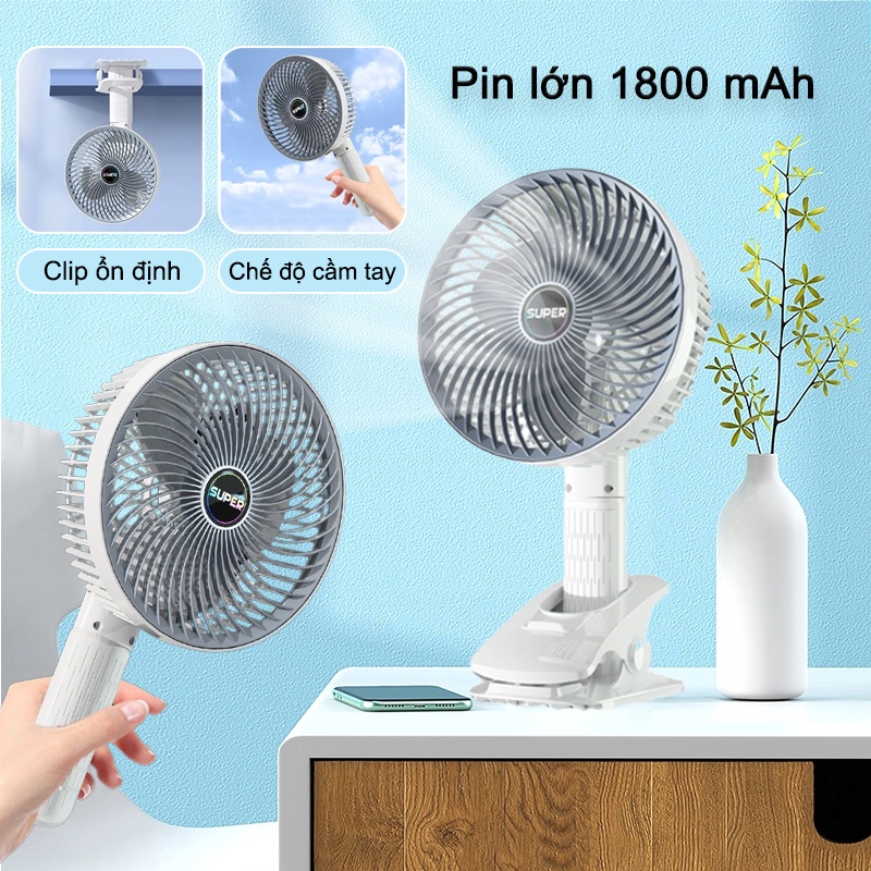 Quạt Mini Để Bàn 18000mAh Pin dung lượng cao sạc nhanh quạt để bàn văn phòng