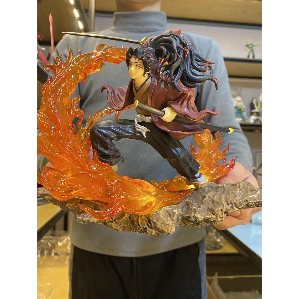 Mô hình kiếm sĩ Yoriichi cao 30CM có LED, figure thanh gươm diệt quỷ nhân vật Kokushibou, anime kimetsu no yaiba đẹp