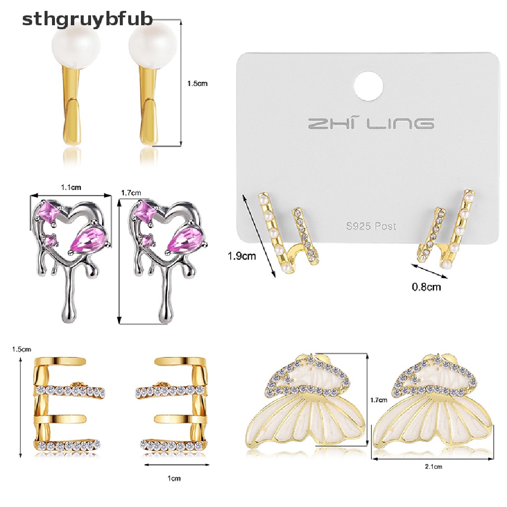 Khuyên Tai Đính Đá Zircon Lấp Lánh Thời Trang