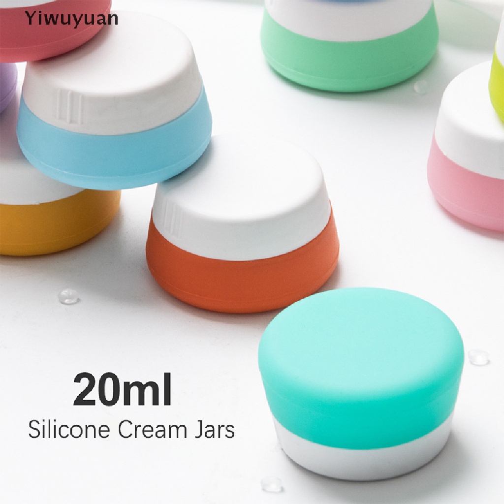 < Yiwuyuan > Hũ Silicone Rỗng 20ml Đựng Mỹ Phẩm Son Dưỡng Môi Mặt Đa Năng