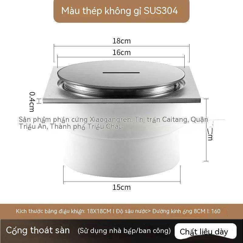 Dụng Cụ Làm Sạch Cống Thoát Nước Sàn Nhà Bằng Thép Không Gỉ 304
