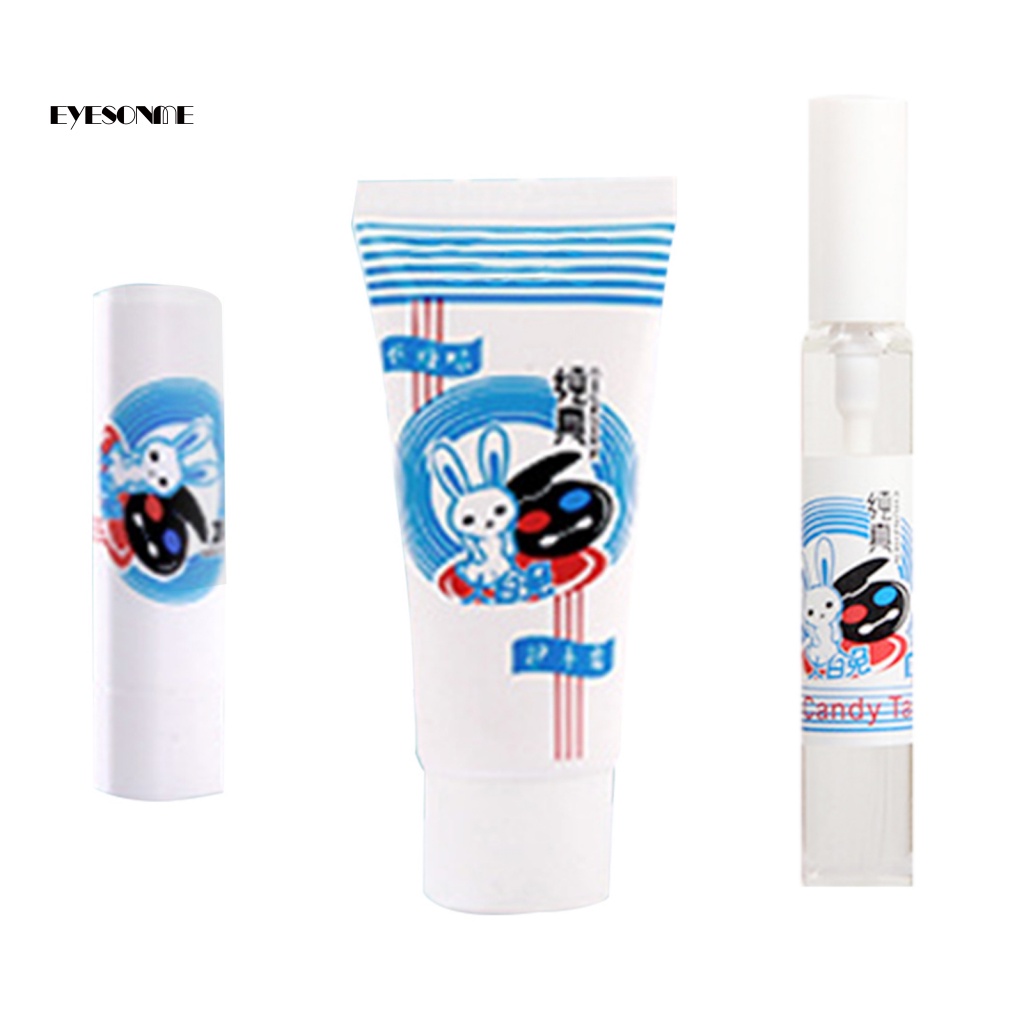 Set 3 Son Dưỡng Môi / Nước Hoa / Kem Dưỡng Da Tay Hương Thỏ Trắng