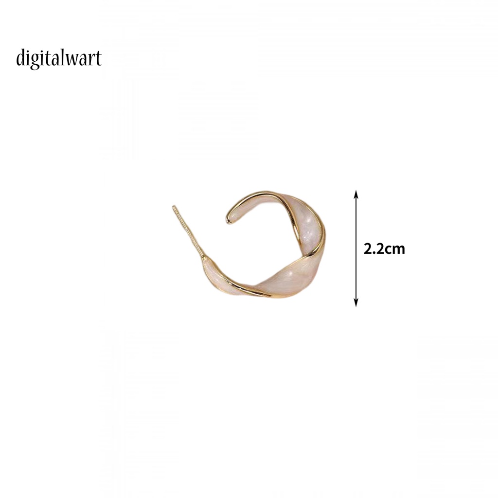 Kỹ Thuật Số| 1 Đôi Khuyên Tai Kim Loại Dạng Vòng Xoắn Phong Cách Retro Thời Trang Cho Nữ