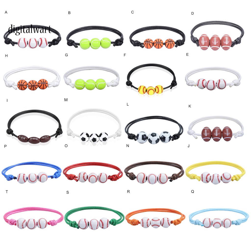 Kỹ Thuật Số| Vòng Tay Dây Bện Gắn Bóng Bầu Dục Thời Trang Unisex