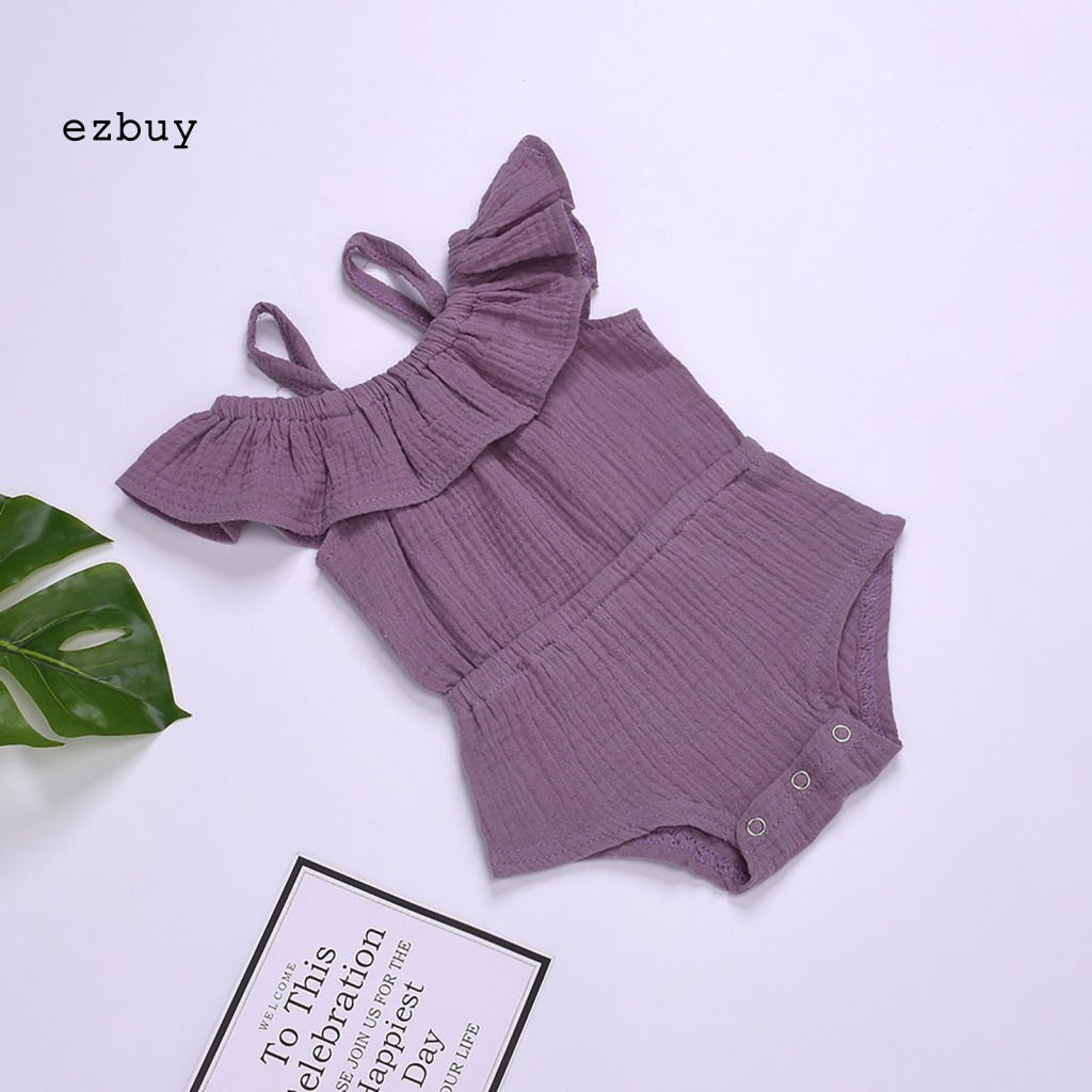 Bộ Áo Liền Quần Hai Dây Bằng Vải Cotton Thân Thiện Với Da Thời Trang Mùa Hè Dành Cho Bé