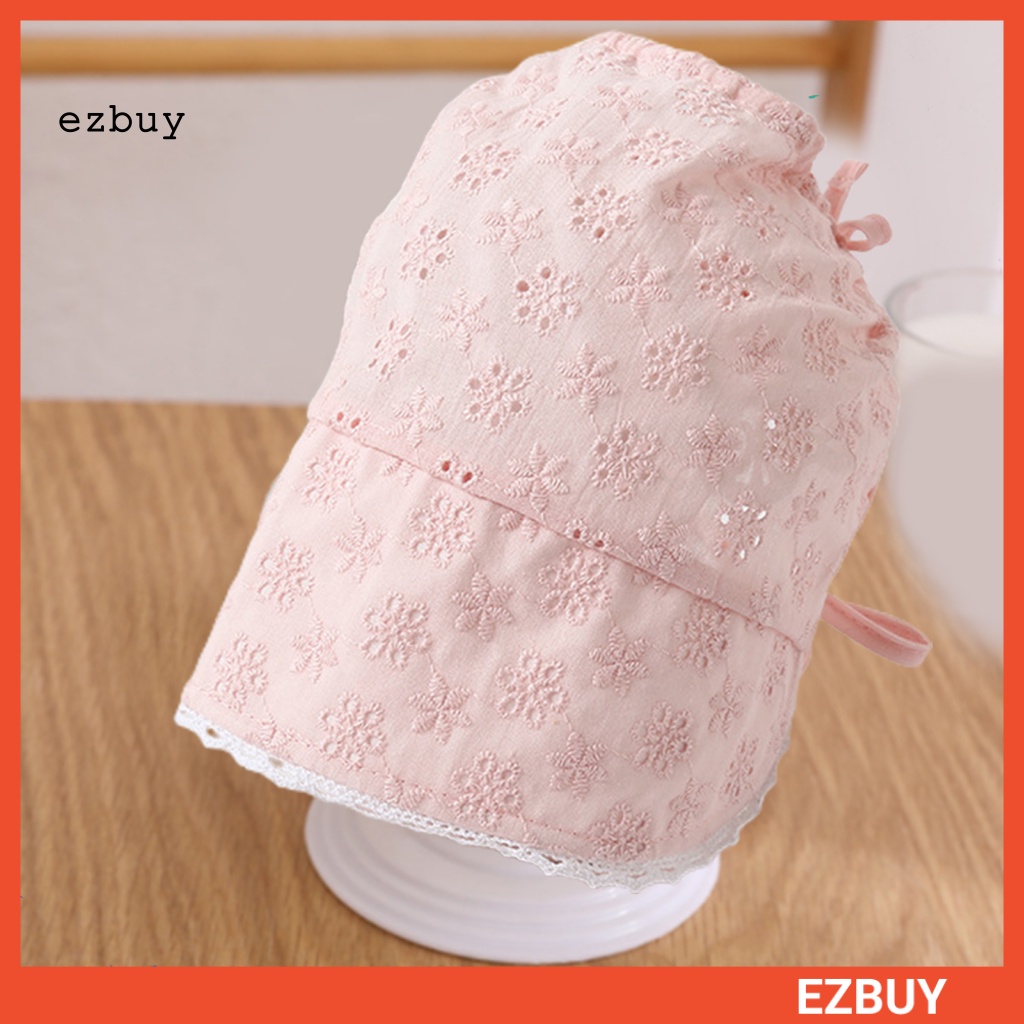 Mũ Cotton Họa Tiết Hoa Thanh Lịch Có Thể Điều Chỉnh Cho Bé Sơ Sinh