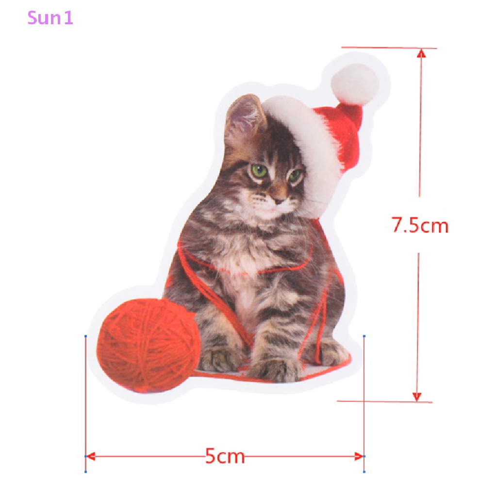 Set 50 Nhãn Dán Hoạt Hình Mèo Trang Trí Sổ Tay / Hành Lý / Xe Hơi DIY