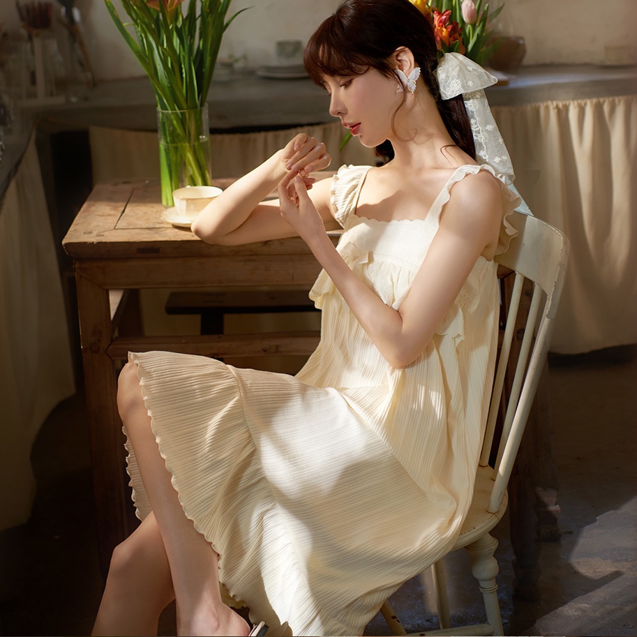 Đồ ngủ Hai Dây Thời Trang Mùa Hè Dễ Thương Cho Nữ