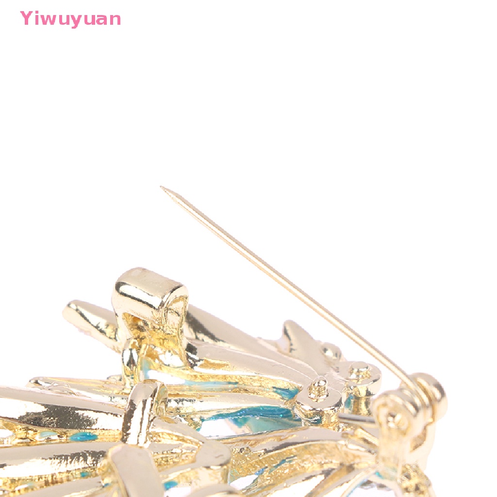 &lt; Yiwuyuan &gt; Trâm Cài Áo Hình Lông Vũ Phượng Hoàng Phong Cách Retro Thanh Lịch Dễ Phối