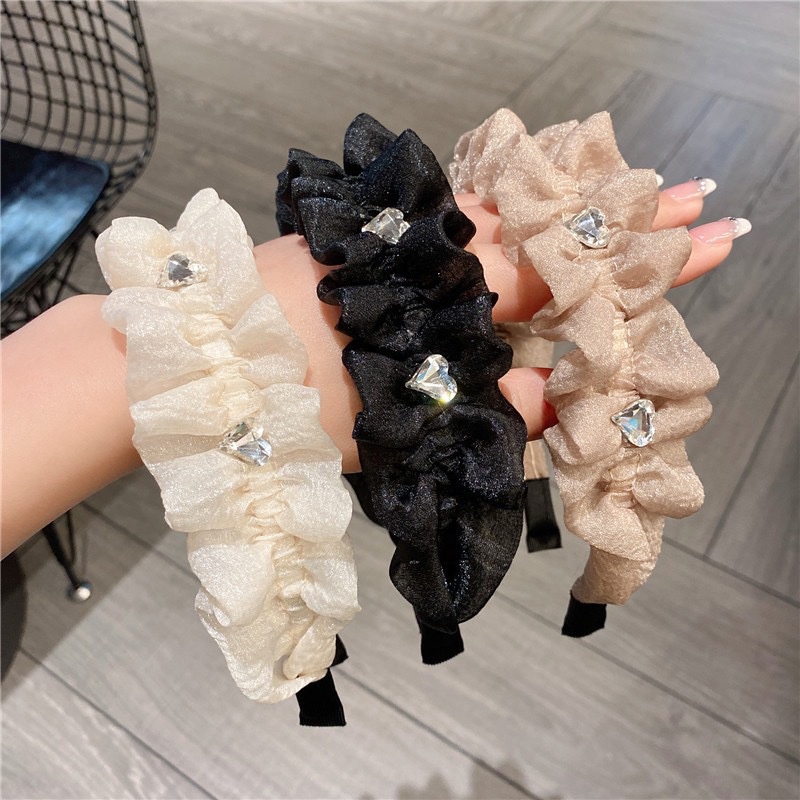 Băng Đô Cài Tóc Đa Năng Màu Trơn Thời Trang Cho Nữ