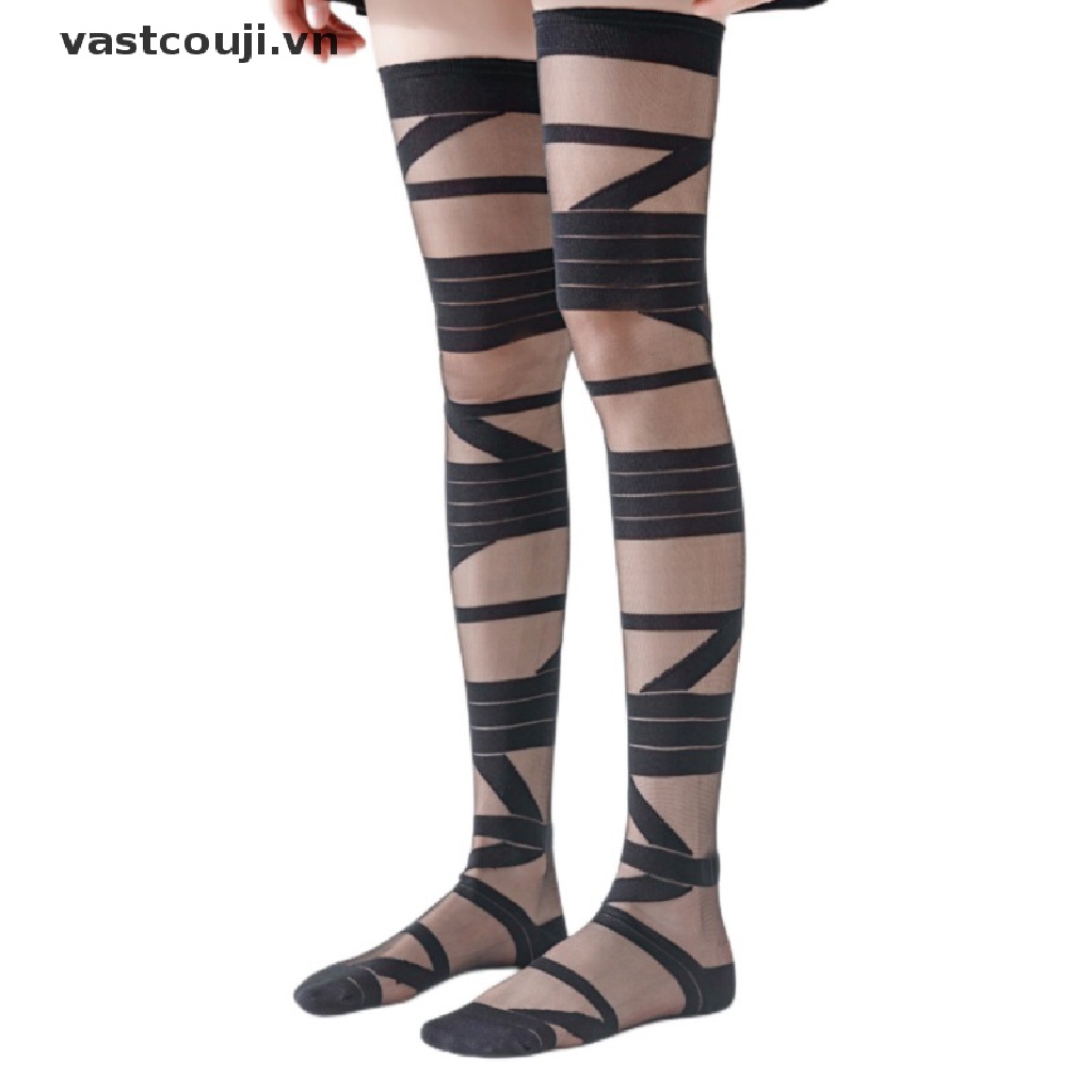 1 Đôi Tất Len Dài Qua Gối Đan Dây Chéo Phong Cách Lolita Gợi Cảm Cho Nữ