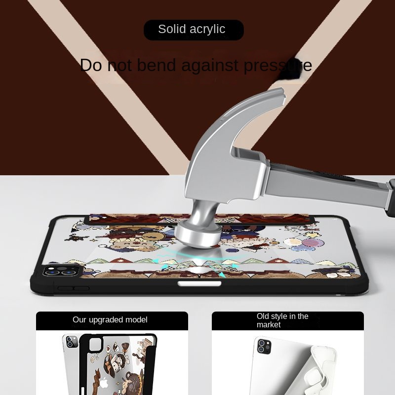 Ốp Máy Tính Bảng Bằng Acrylic Hình Thỏ Cho iPad Pro 11 2022 Air5 / 4 10.9 gen10 2022 mini6 iPad gen7 gen8 gen9 10.2 gen5 gen6 mini 4 5iPad