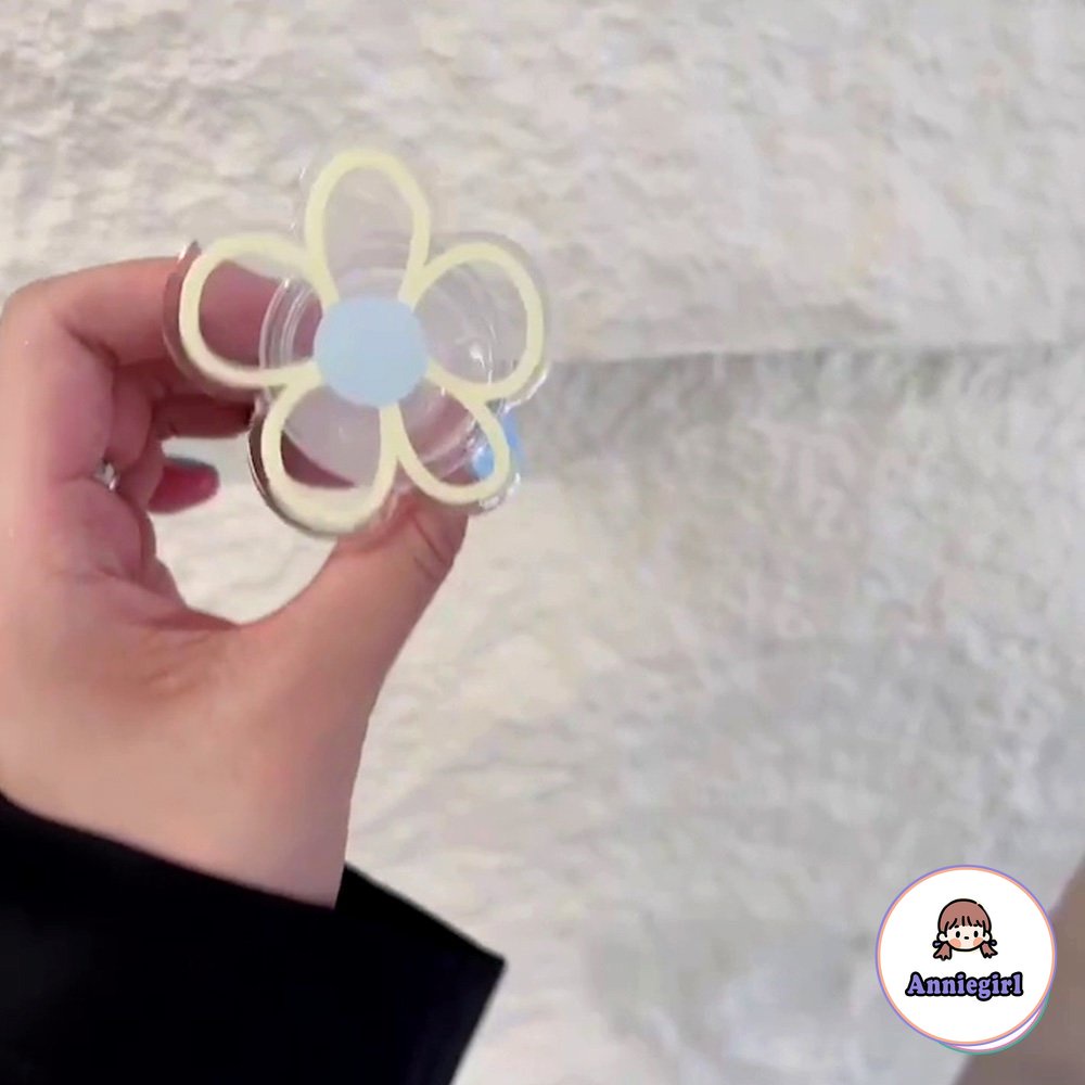 Giá Đỡ Điện Thoại / Máy Tính Bảng Hình Hoa Màu Xanh Da Trời Bằng Kính Cường Lực