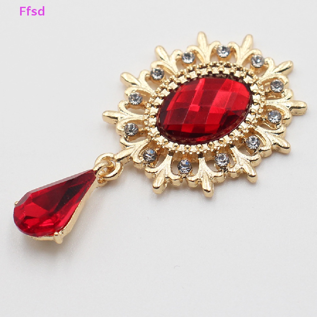 Nút Thắt Nơ / Trang Trí Quần Áo Bằng Ren Đính Đá Pha Lê Hình Oval Kích Thước 47 * 25mm diy