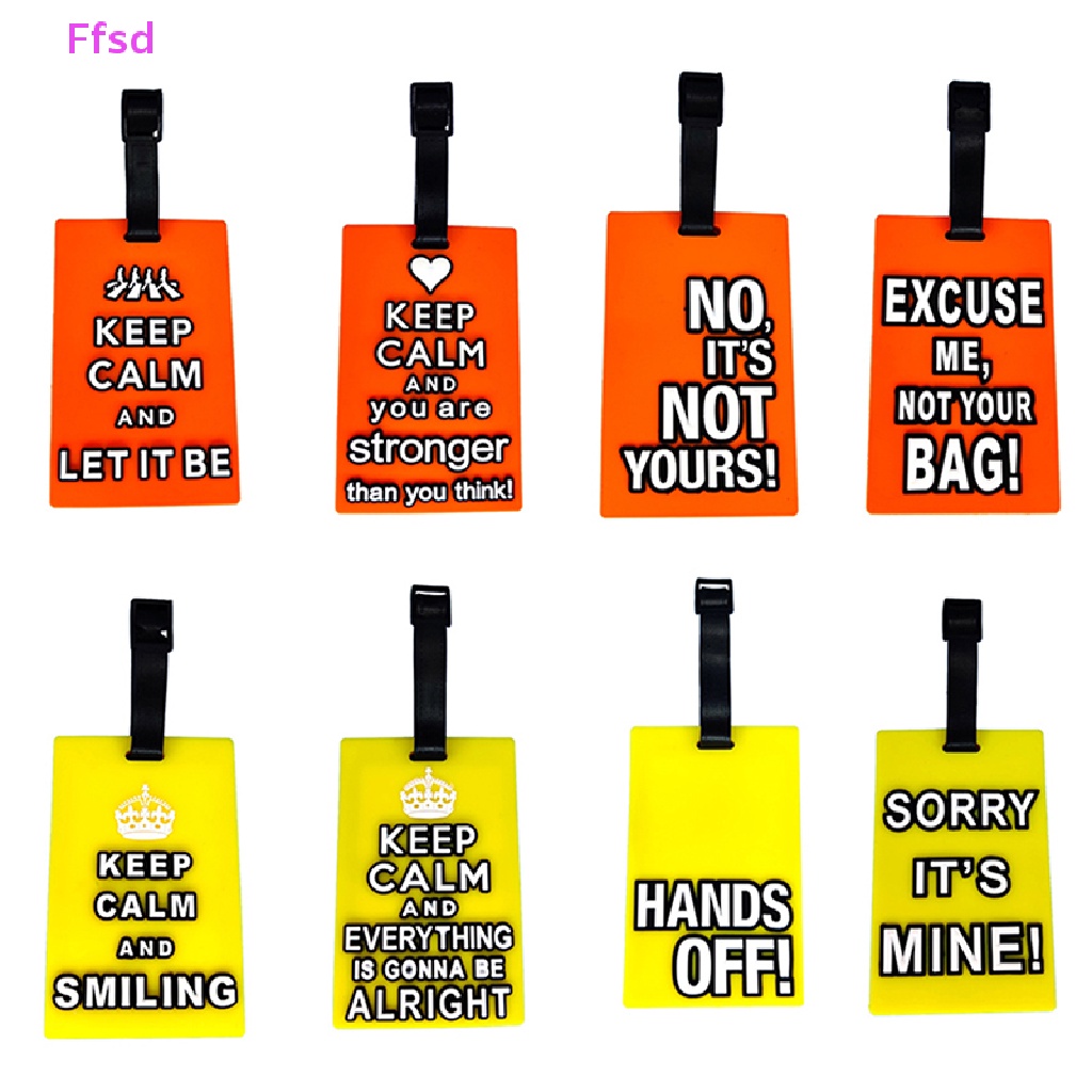 Thẻ Đánh Dấu Hành Lý Bằng Nhựa PVC In Chữ Sáng Tạo Thời Trang