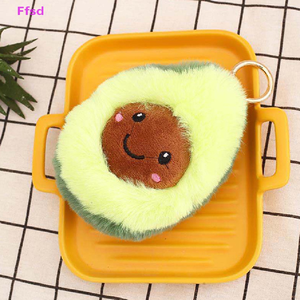 {Ffsd} Móc Khóa Hình Quả Bơ Nhồi Bông Mặt Cười Dễ Thương Trang Trí Ba Lô Học Sinh * Bán Chạy