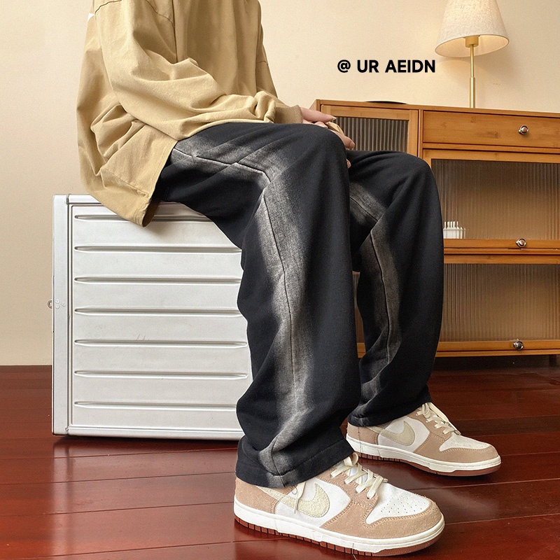 Quần Jean Dài Dáng Rộng Màu Gradient Thời Trang Cá Tính Cho Nam