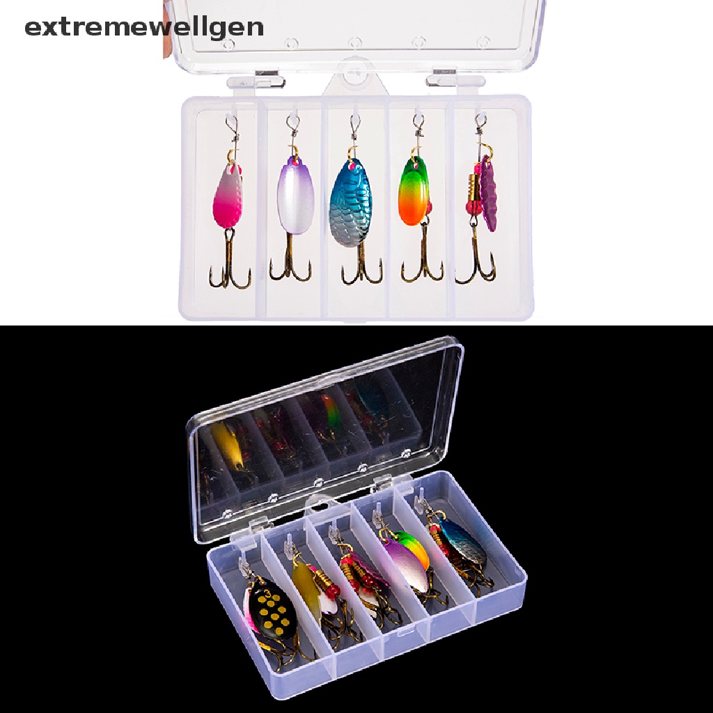 [Cực Tốt] Hộp 10 Mồi Câu Cá Giả Xoay Được