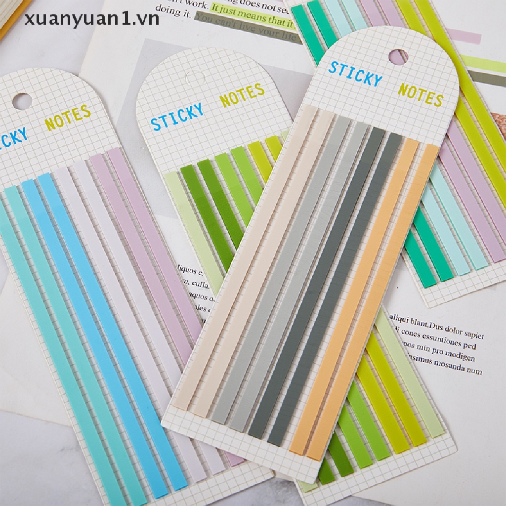 Set 160 Miếng Dán Ghi Chú Màu Macaron Trong Suốt Siêu Mỏng Tiện Dụng