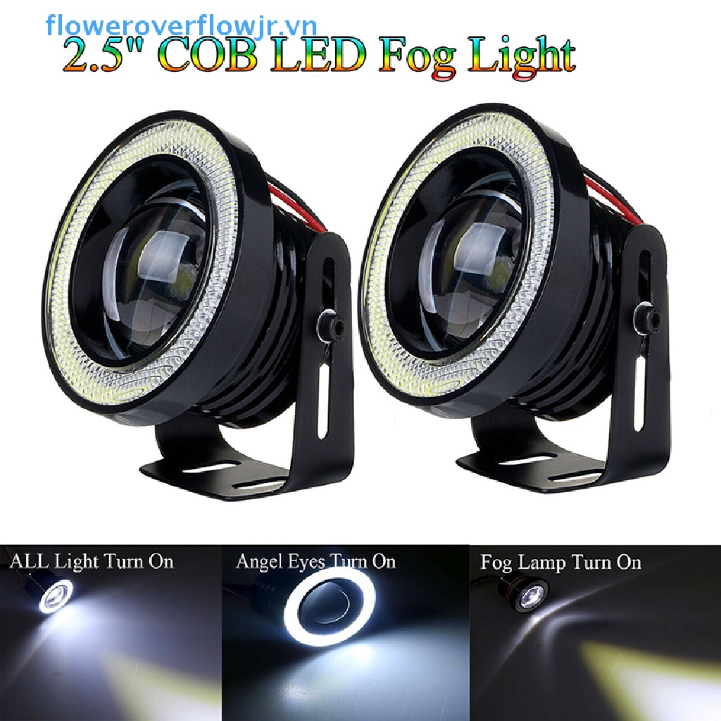 Đèn LED COB 2.5 '' 15W Phá Sương Mù Ánh Sáng Xanh Hình Tròn Cho Xe Hơi