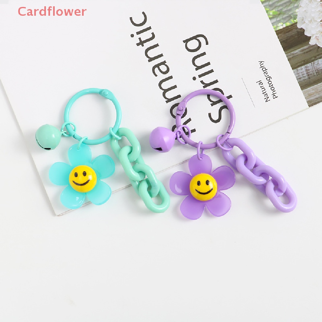 1 Móc Khóa Hình Hoa Hướng Dương Cười Nhiều Màu Sắc Dễ Thương