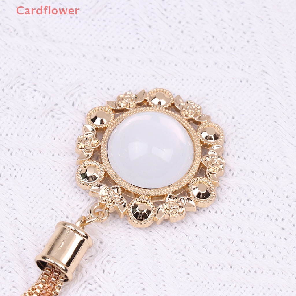 < Cardflower > Túi Xách Bằng Da Cứng Có Khóa Kim Loại Phối Tua Rua DIY Tinh Tế Mới