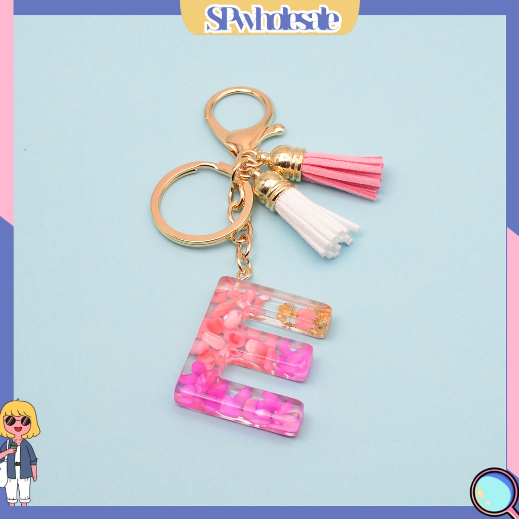 <SPwholesale> Móc Khóa Hình Vỏ Sò / Chữ Cái Có Dây Tua Rua Cho Nữ