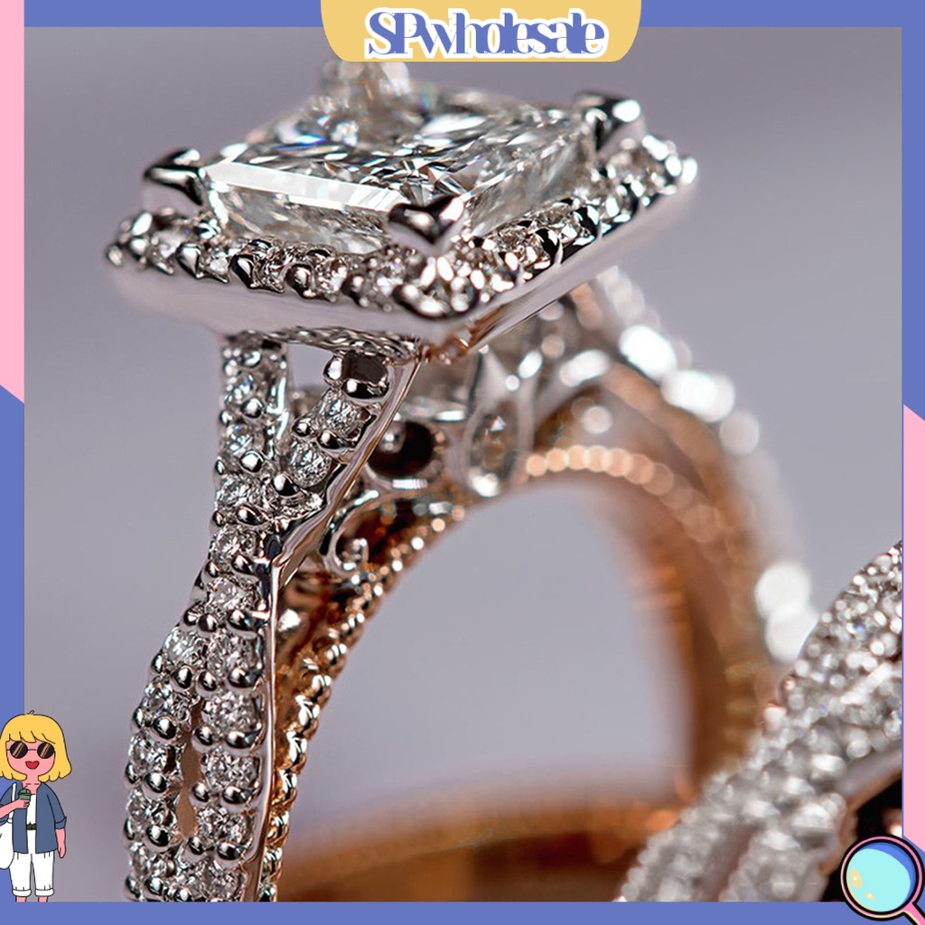 <SPwholesale> Bộ 3 Nhẫn Đính Đá Sang Trọng Cho Nữ