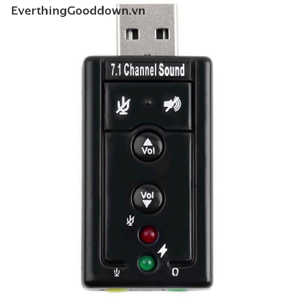 Thẻ Âm Thanh Nổi 3D USB 7.1 Jack 3.5mm Chuyên Dụng Cho Laptop