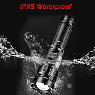 Super XHP120 Led flashlight rechargeabl waterproof original flashlight rechargeable Flashlight LED Torch light Zoomable Flashlight super bright Tactical Flashlight camping