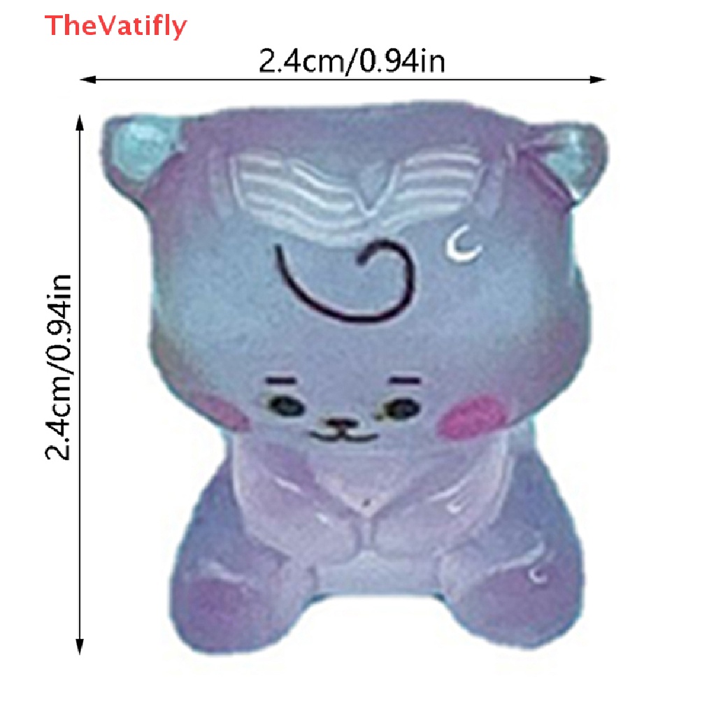 [Thevalifly] 1 Chú Cừu Mini Bằng Nhựa Phát Sáng Trong Bóng Tối Trang Trí Tiểu Cảnh