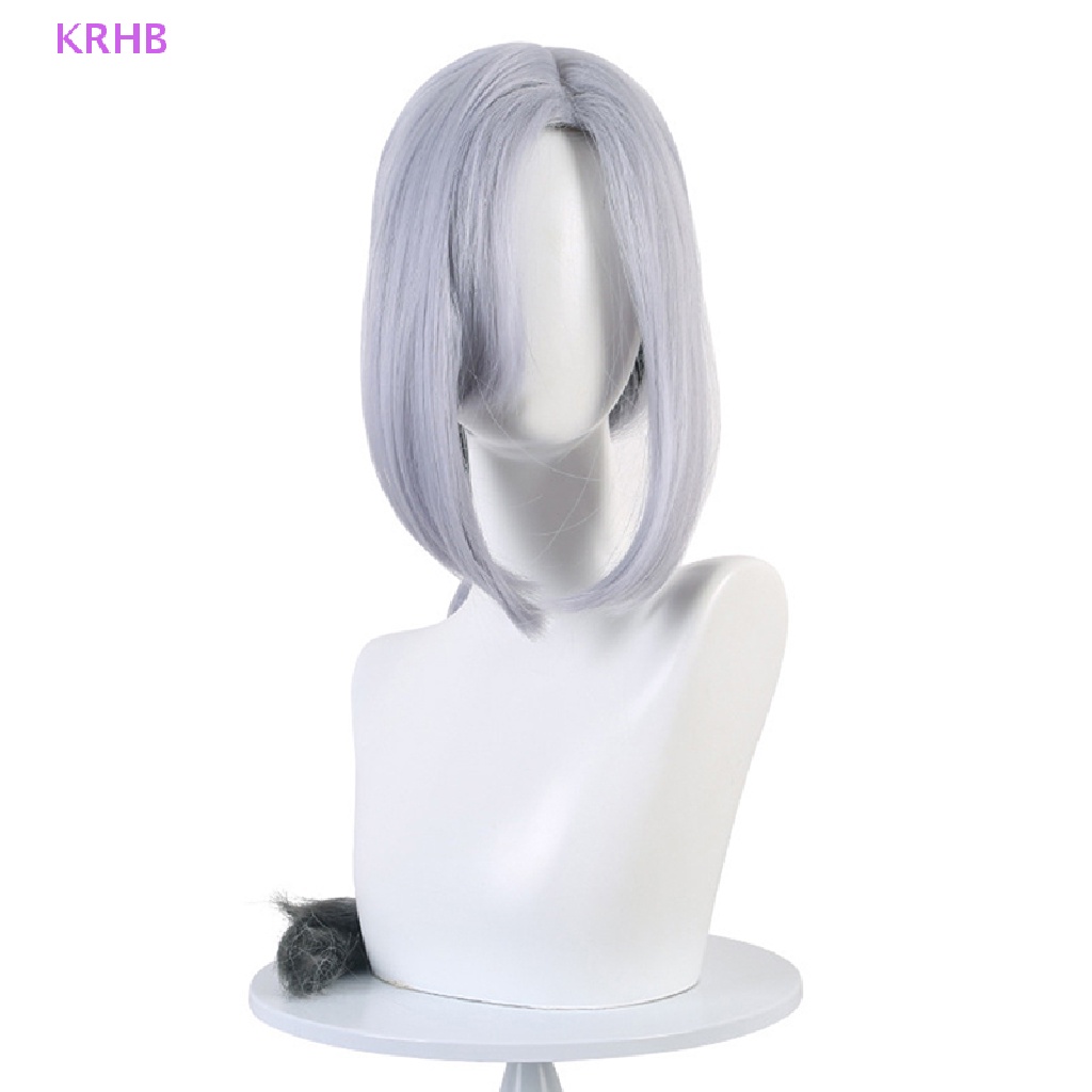 Tóc Giả Thắt Bím Dài 80cm Màu Trắng Xanh Hóa Trang Nhân Vật Game Genshin Va Chạm Shenhe Mới