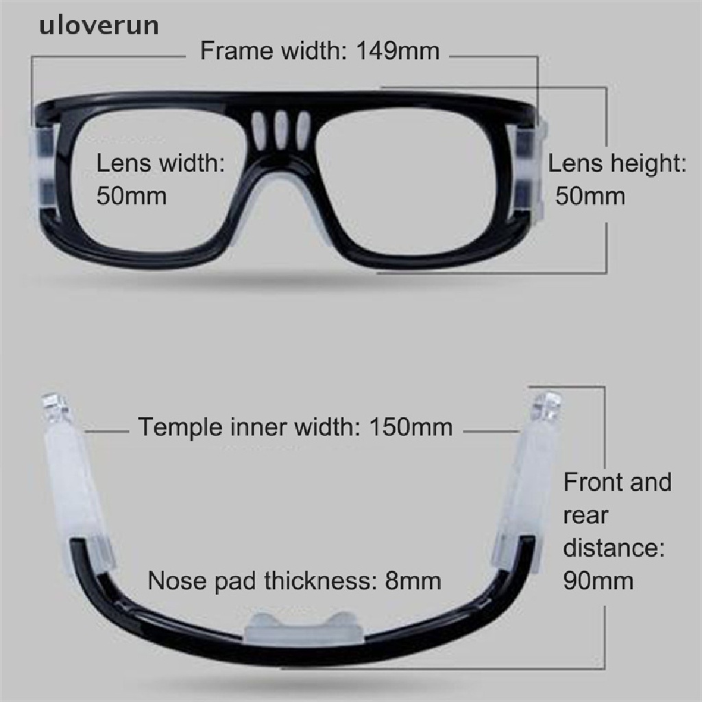 Uloverun Mắt Kính Tập Luyện Bóng Rổ Gọng Nhựa PC Đầy Đủ vn