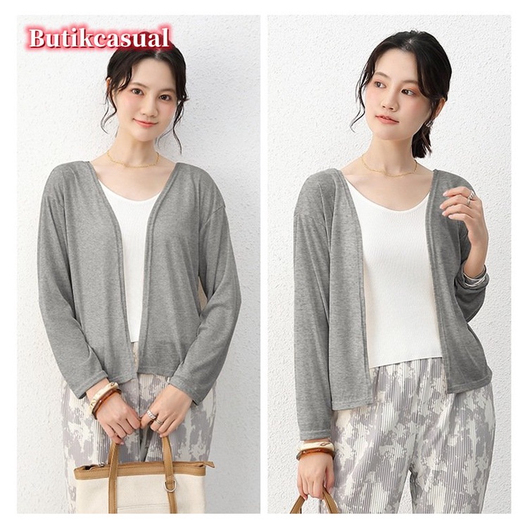 Áo Khoác cardigan Chống Nắng Bằng cotton Tay Dài Dáng Rộng Thời Trang Mùa Hè Cho Nữ